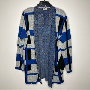 Baciano‎ abstract open cardigan sweater size XL